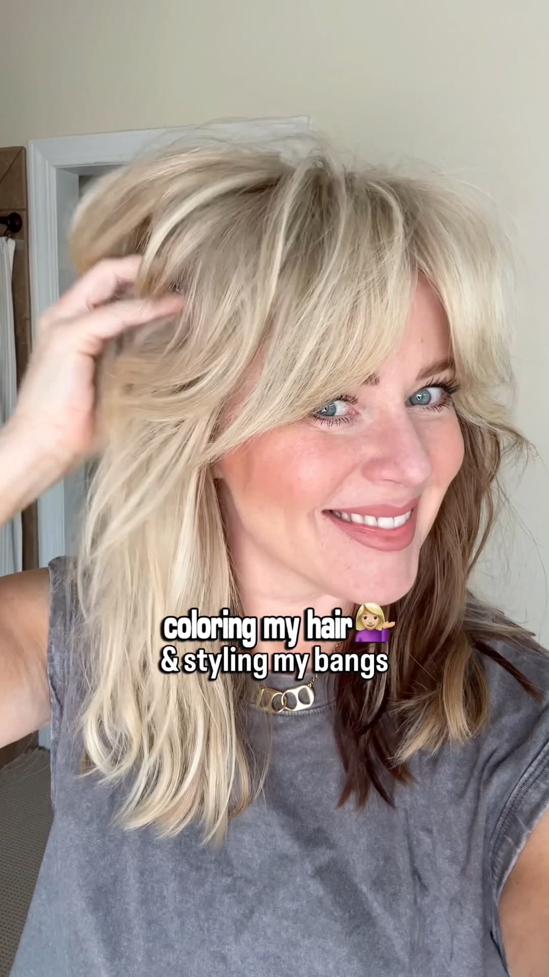 ⚡️Coloring my hair and styling my bangs!
