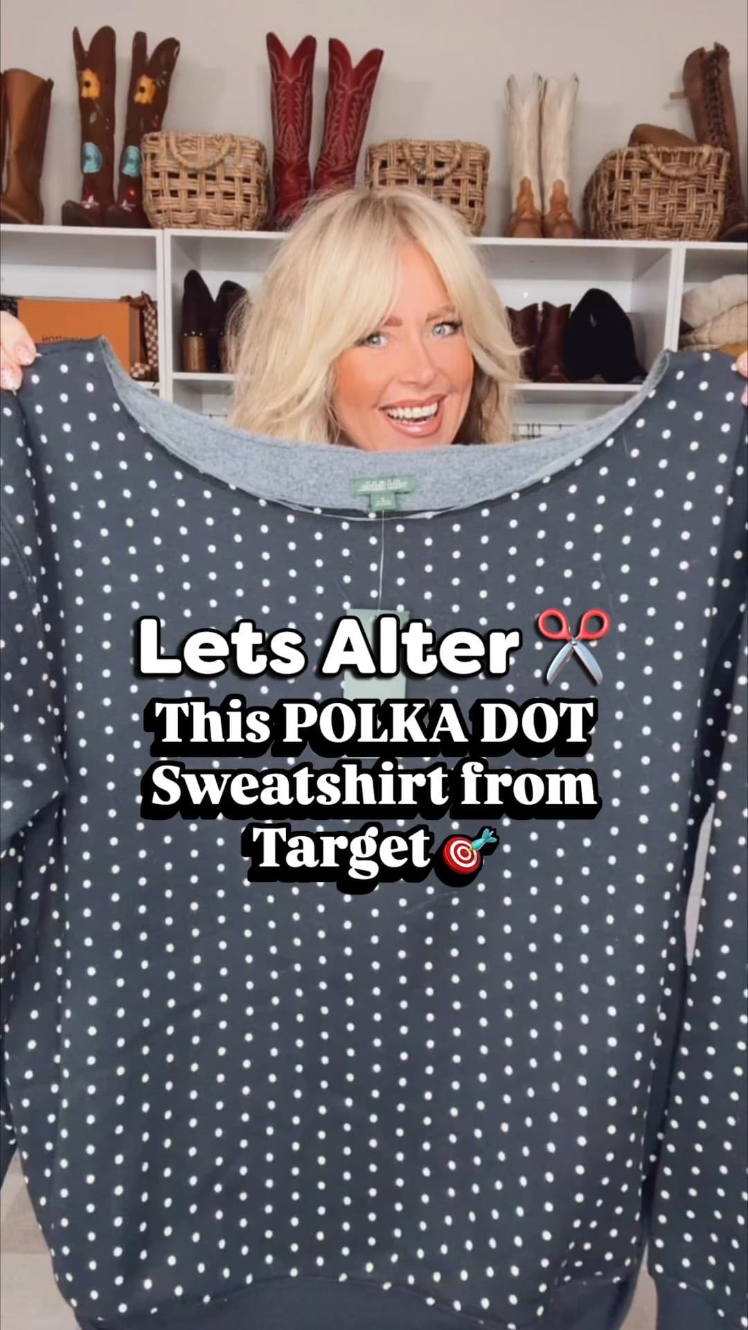 This polka dot sweatshirt caught my eye at Target.